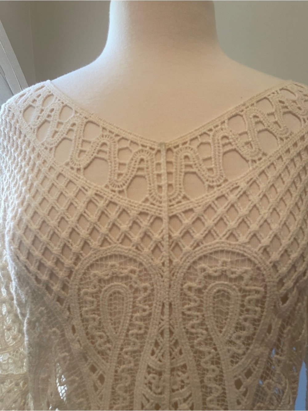 Adiva Crochet Ivory Top size Medium Boho ResortCore Fairycore  Whimsical